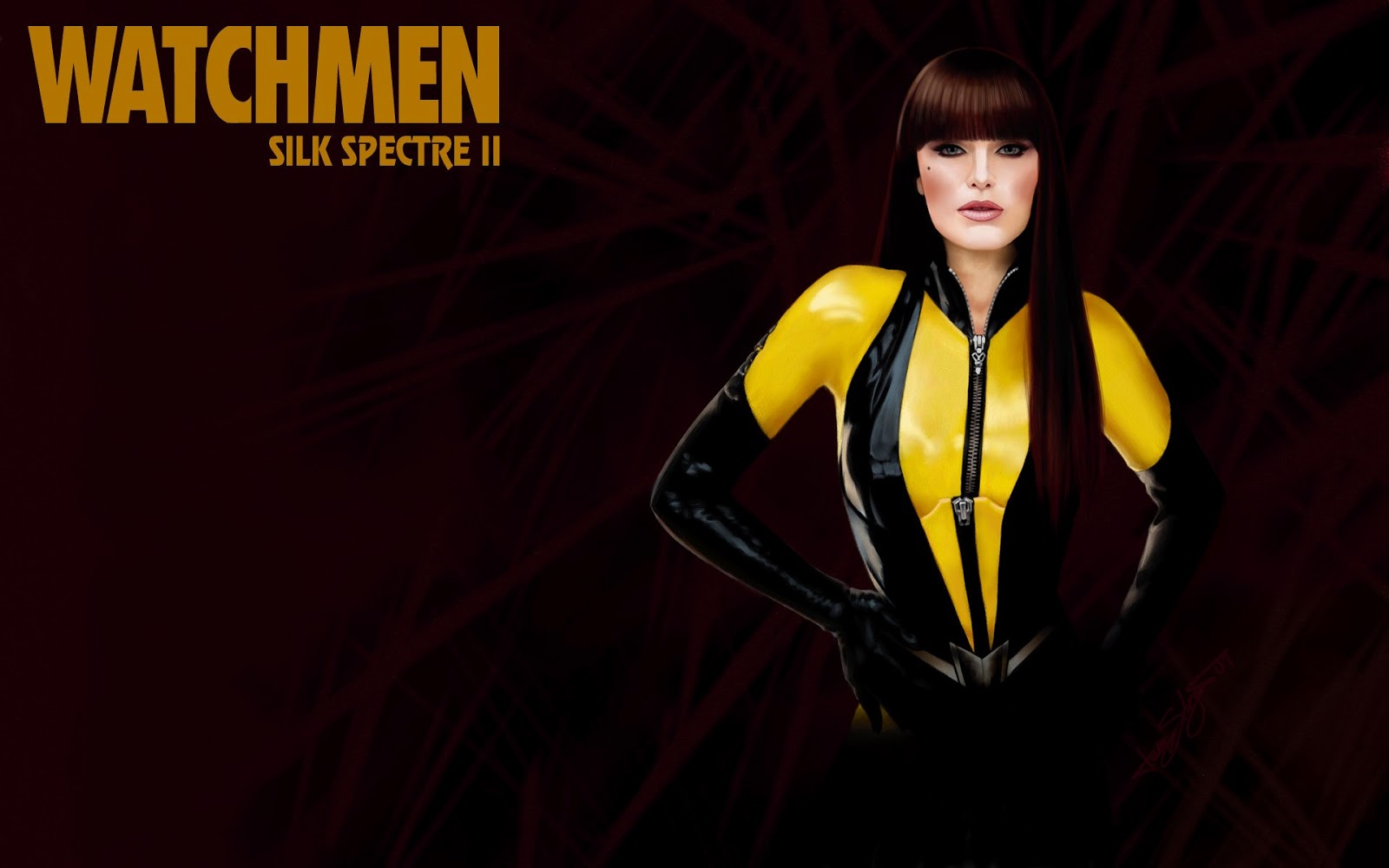 Malin Akerman Silk Spectre Watchmen Celebrityleatherfashions Spot