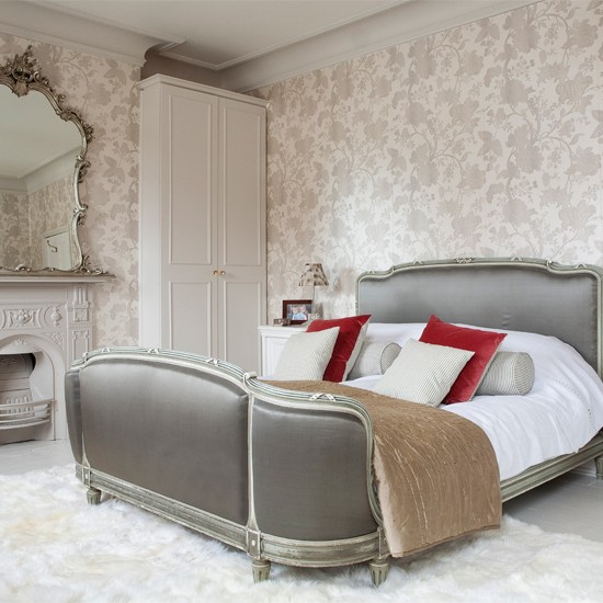 Free download Bedroom with grey wallpaper Decorating ideas for