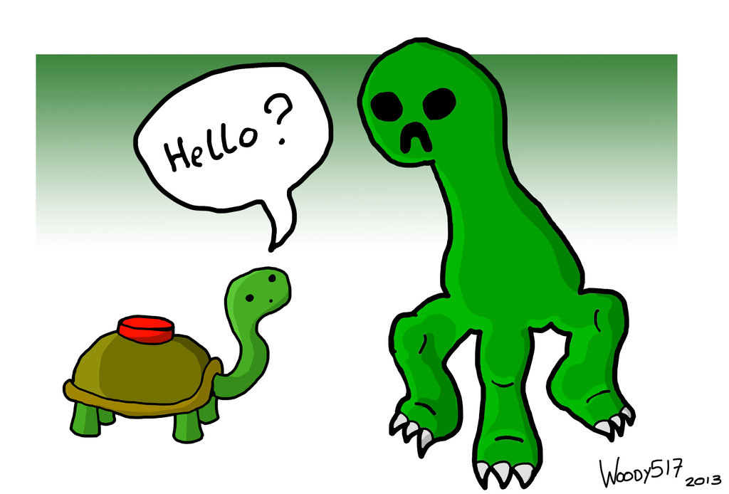 Mine Turtle And Creeper By Woody517