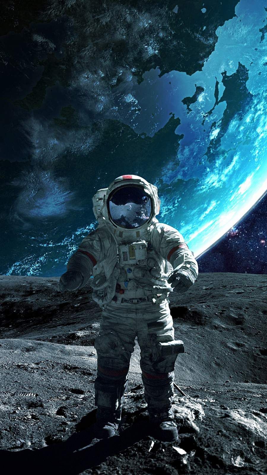 Moon Astronaut iPhone Wallpaper Space