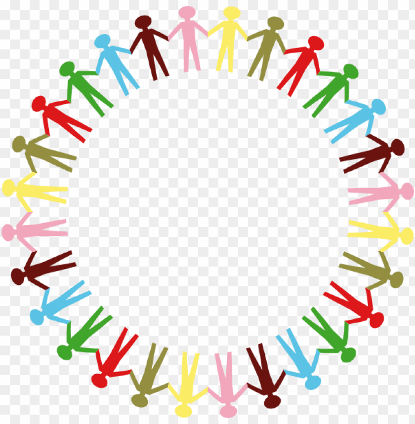 Unity Transparent Word Art Stick Figure Holding Hands Circle Png