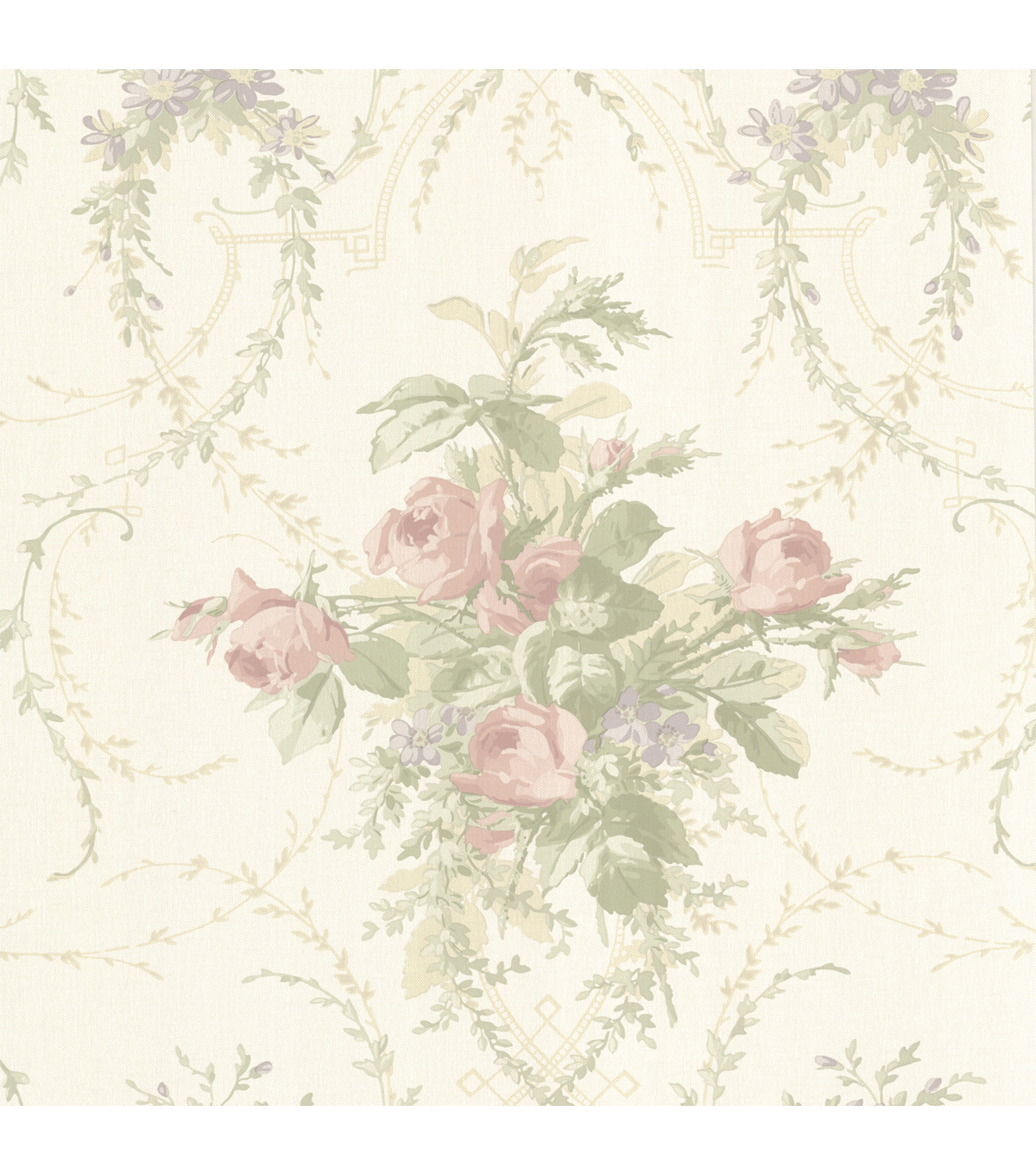 Verdant Blush Floral Bouquet Wallpaper Jo Ann
