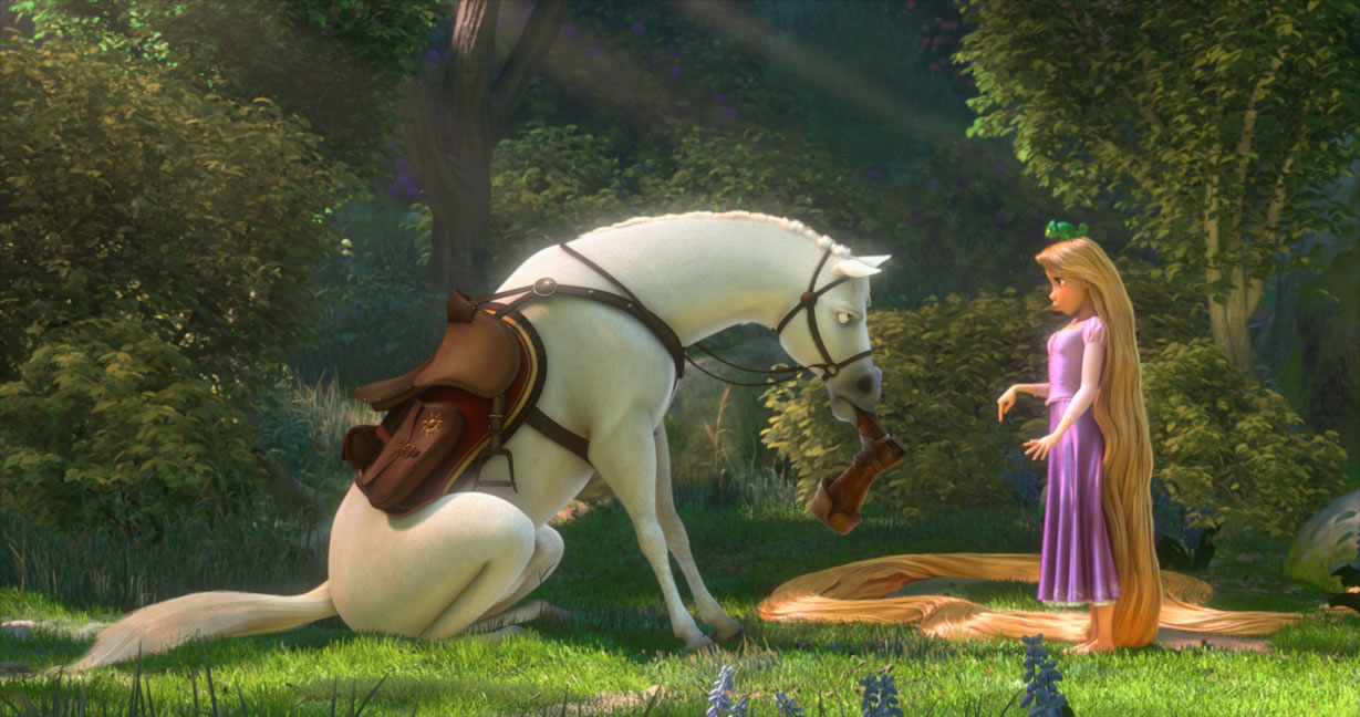 The Horse And Rapunzel From Disney S Movie Tangled Desktop Wallpaper