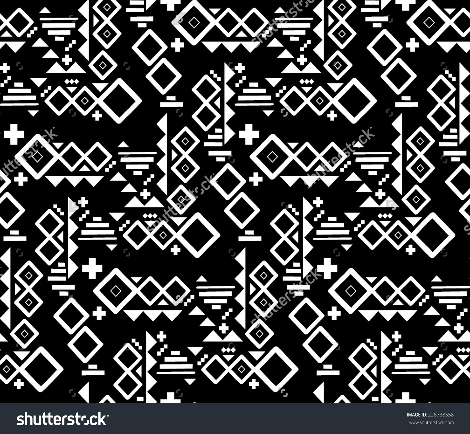 Geometric Tribal Print   Seamless Wallpaper Repeat 1500x1386