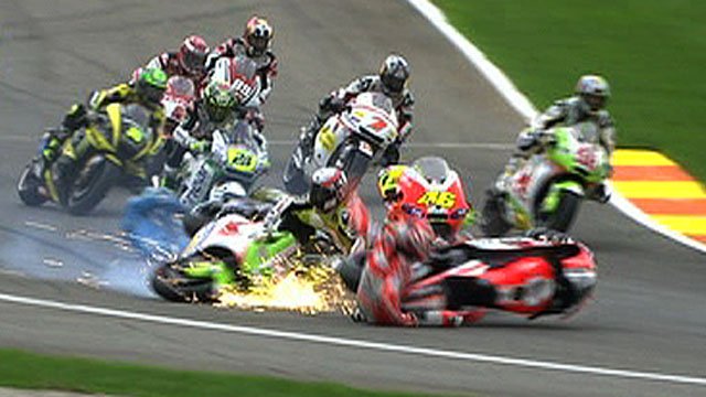 Racing Le Mans Crash Moto Gp France