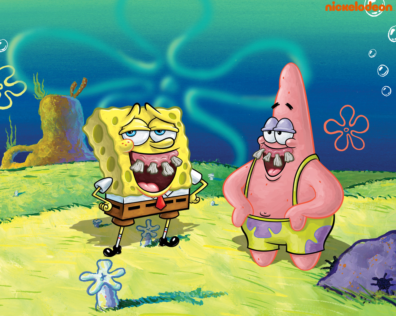 Funny Spongebob And Patrick Wallpaper