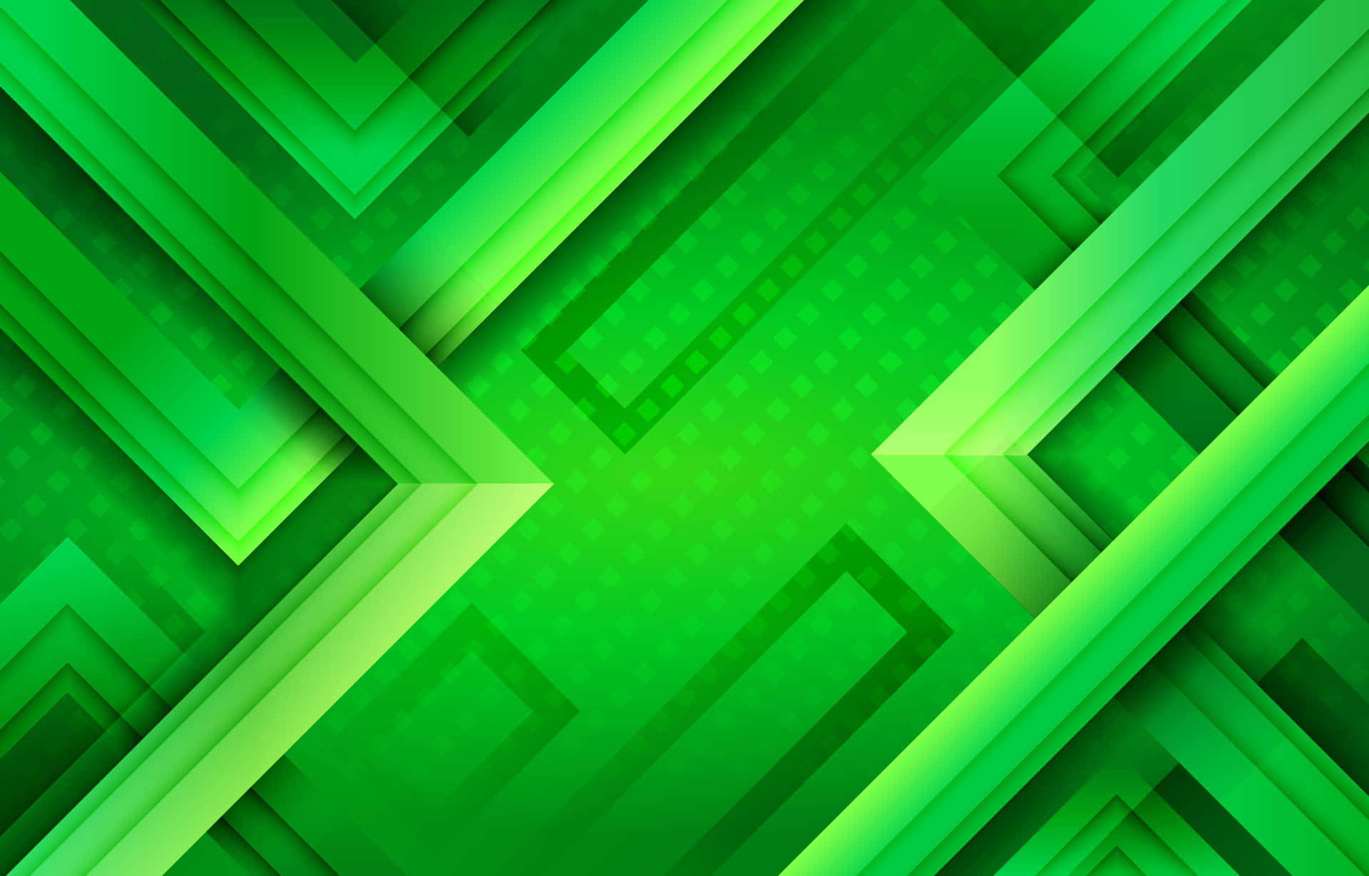 Abstract vibrant green background with geometric shapes and gradient overlay, perfect for modern and dynamic designs