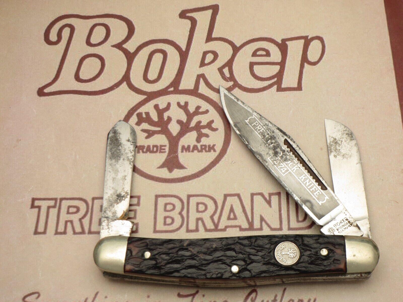 Older Boker Solingen Large Stockman Carbon Steel Light Use