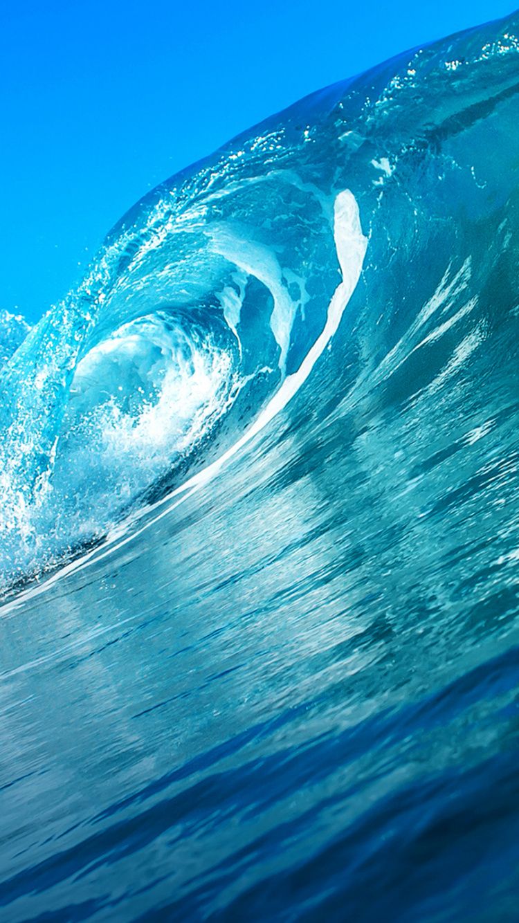 Ocean Waves Blue Sea Wallpaper