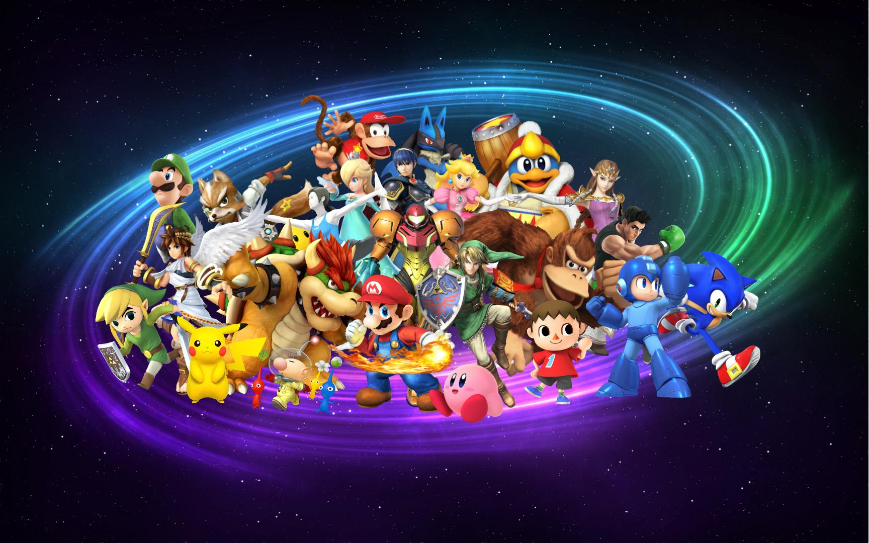 Ssb4 New Super Smash Bros Wallpaper Updated With Diddy Kong 1080p
