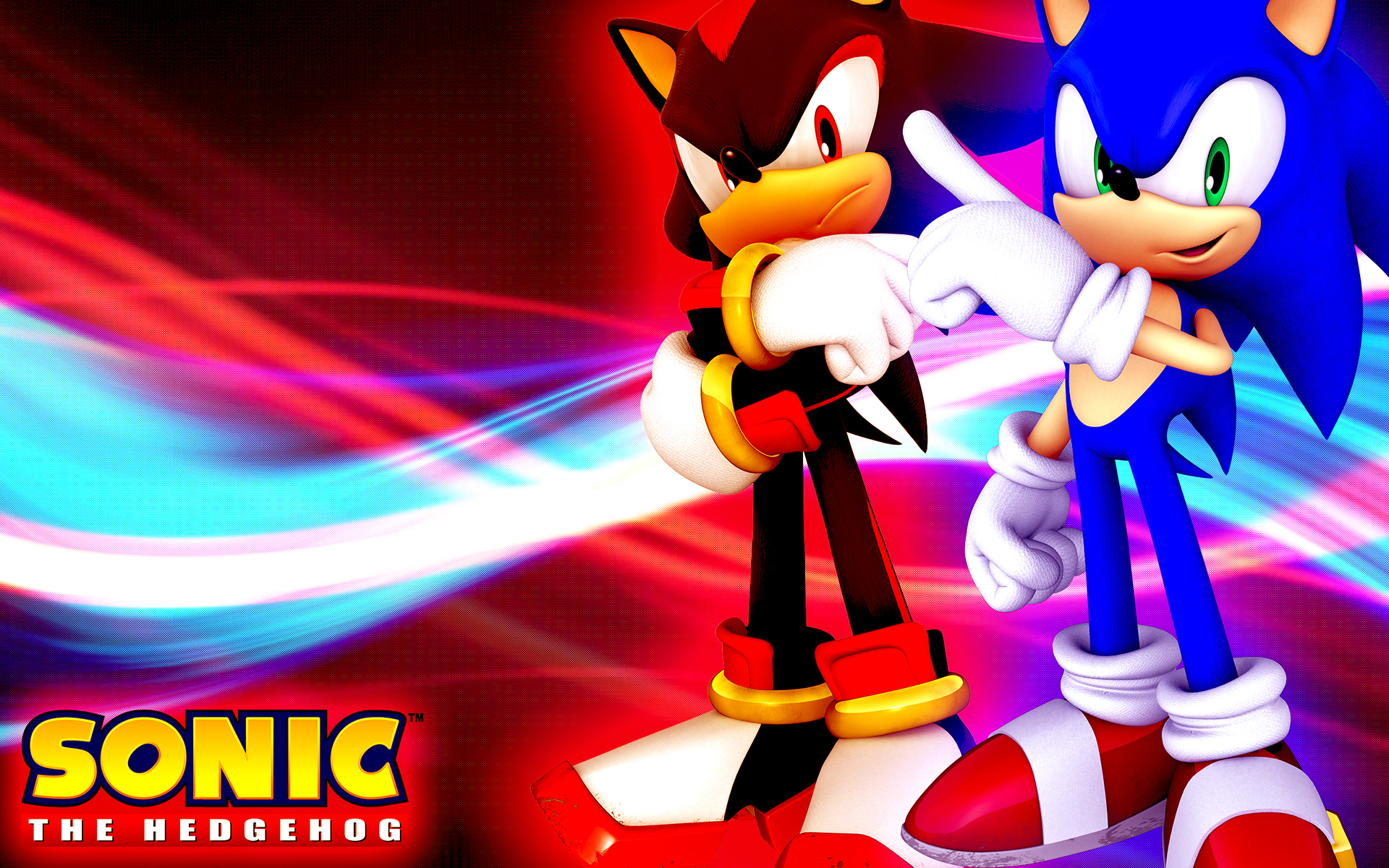Sonic And Shadow Wallpaper by SonicTheHedgehogBG on