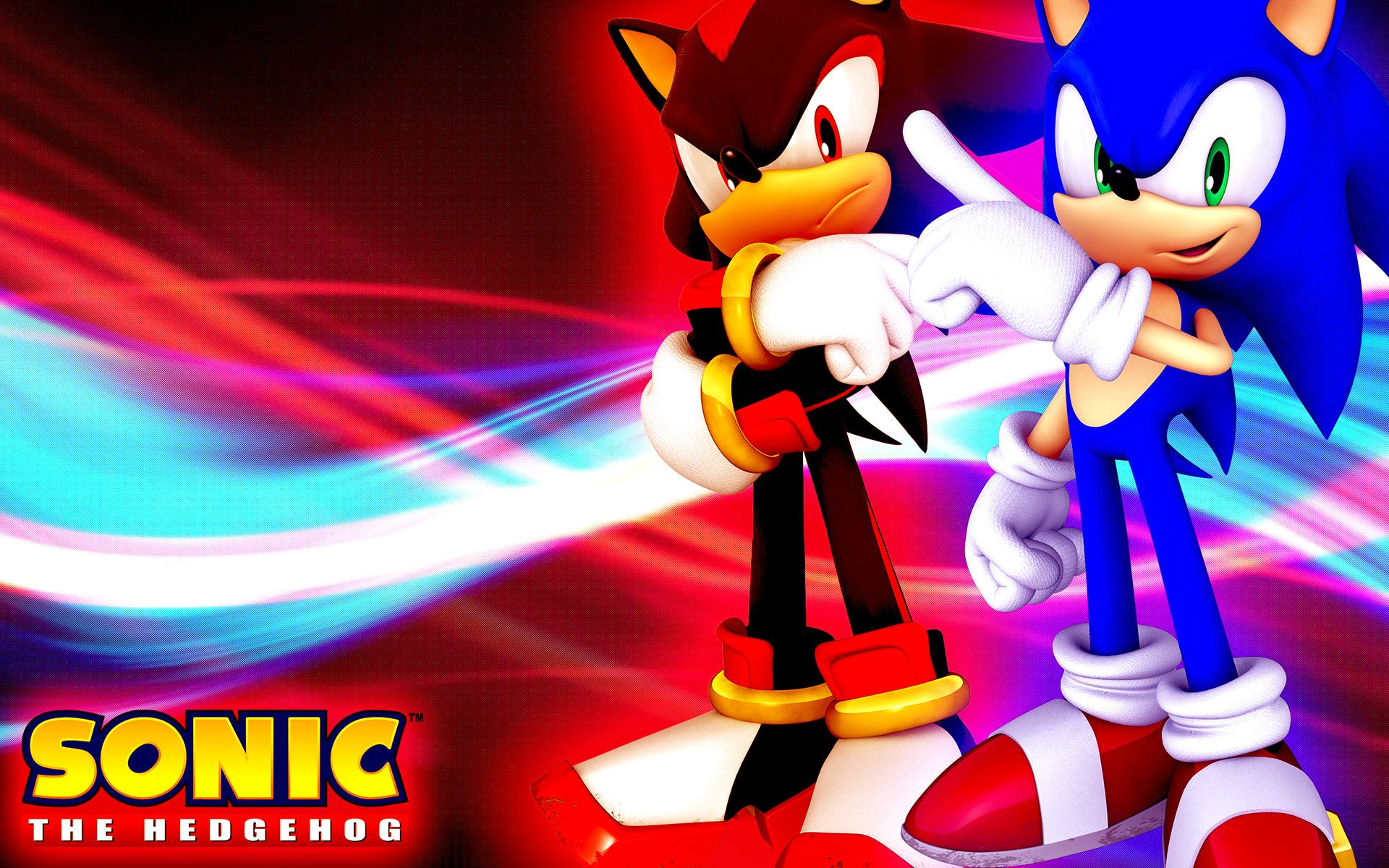 Sonic And Shadow Wallpaper By Sonicthehedgehogbg