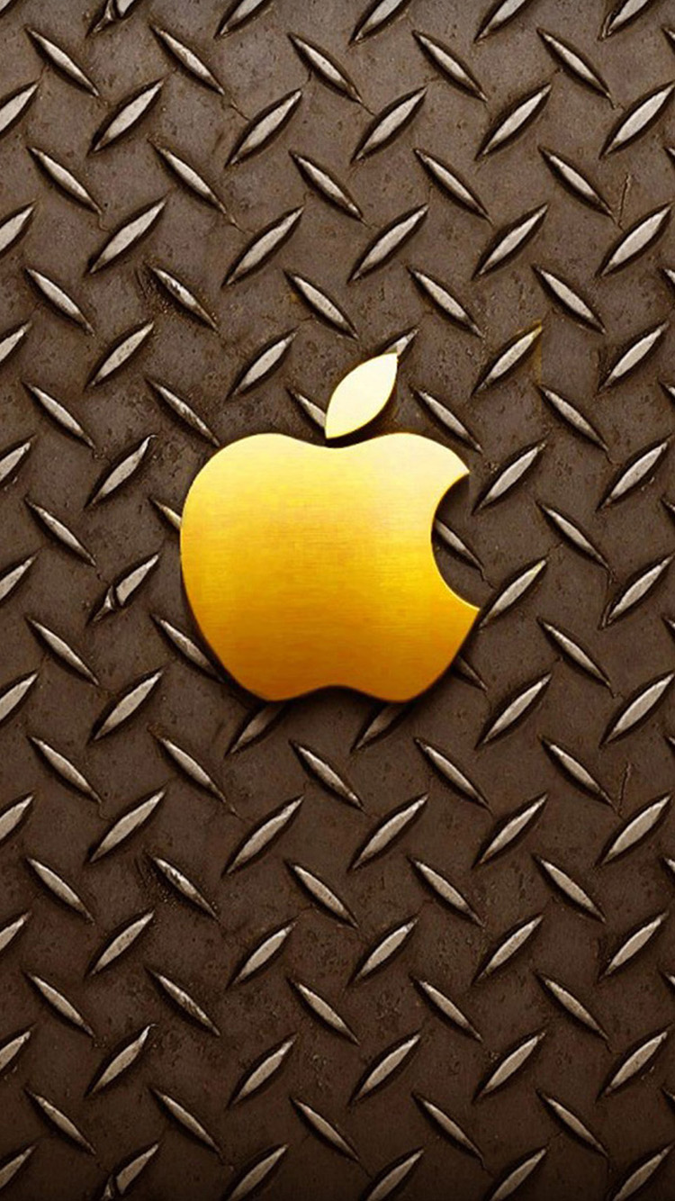 Gold Apple Logo iPhone Wallpaper HD For