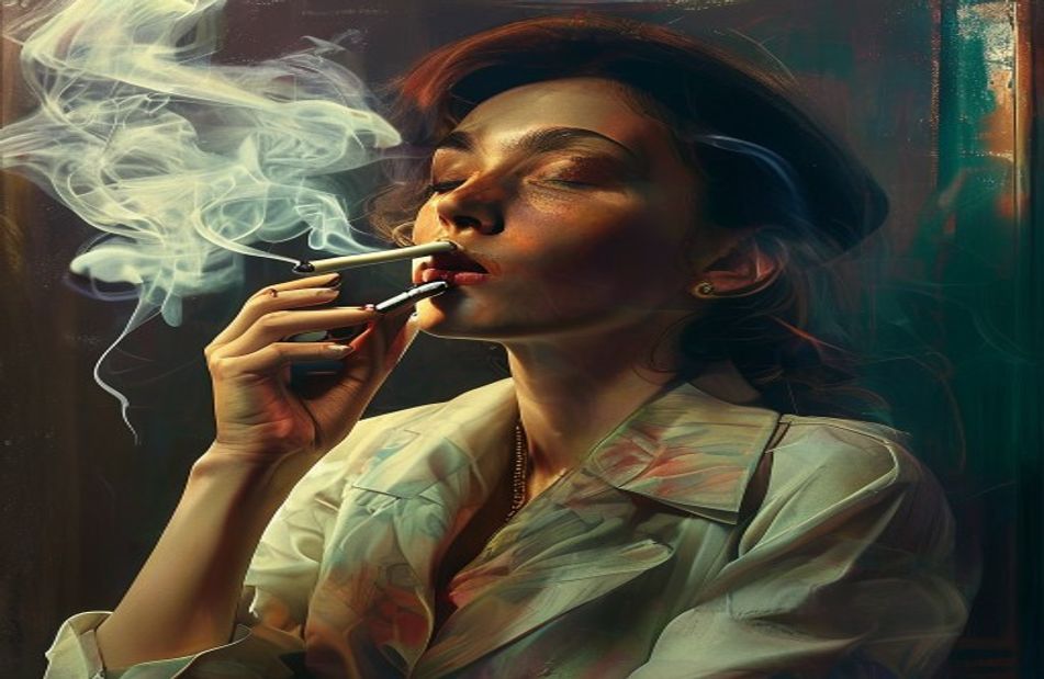 Girl Smoking Wallpaper