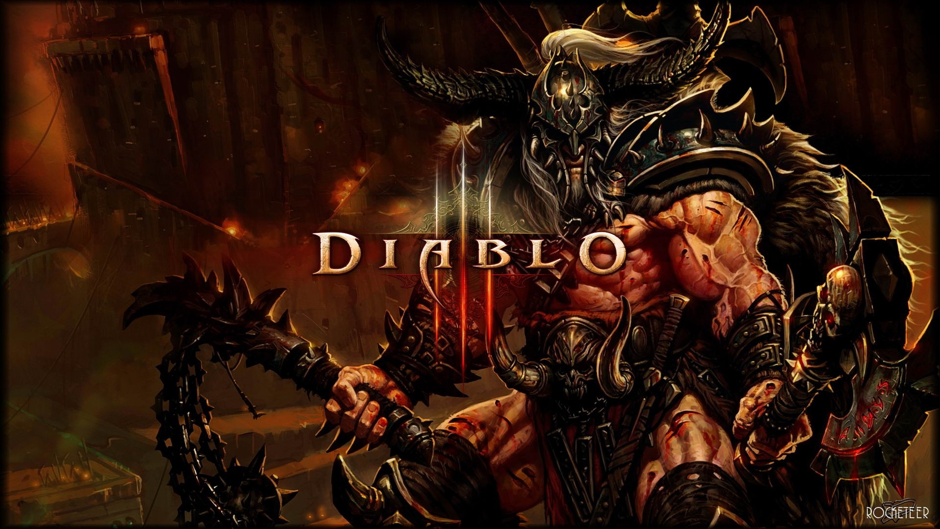Barbarian Diablo Iii Full HD Desktop Wallpaper 1080p