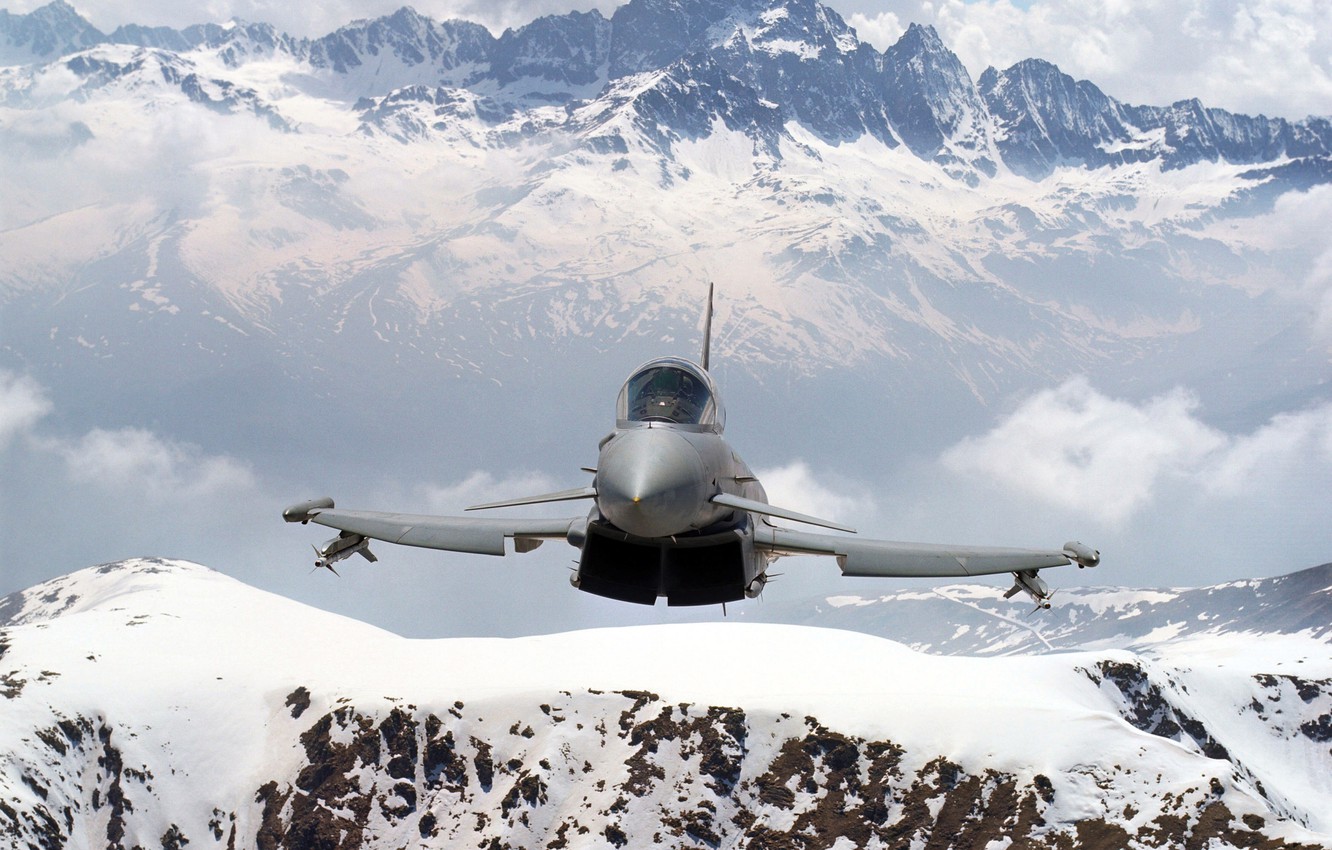 Wallpaper Mountains Fighter Flight Multipurpose Eurofighter
