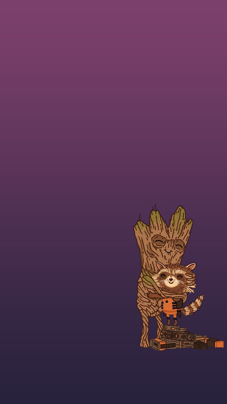 Guardians Of The Galaxy Wallpaper iPhone Groot Rocket