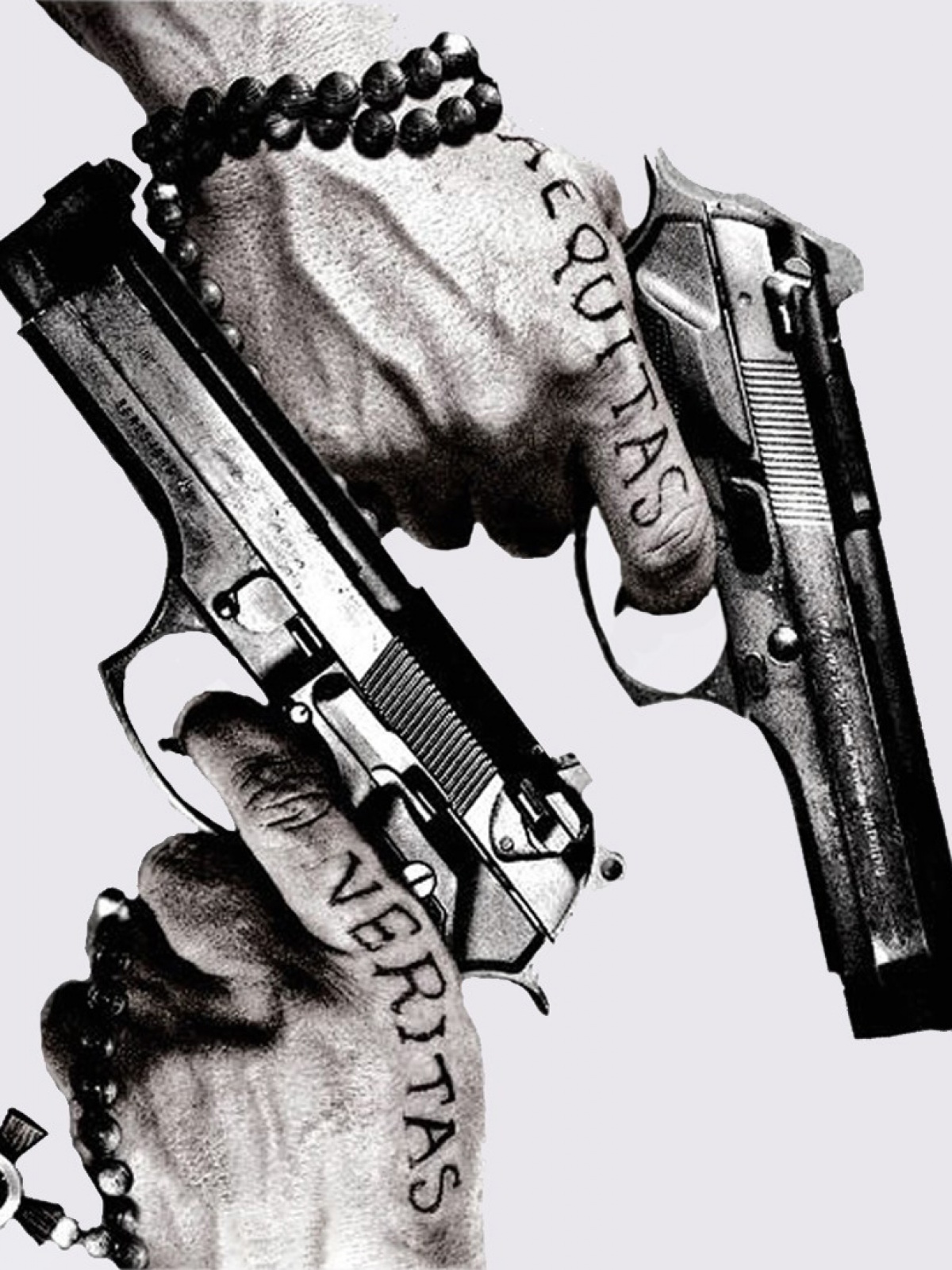 Guns Tattoos Aequitas Veritas Android Wallpaper