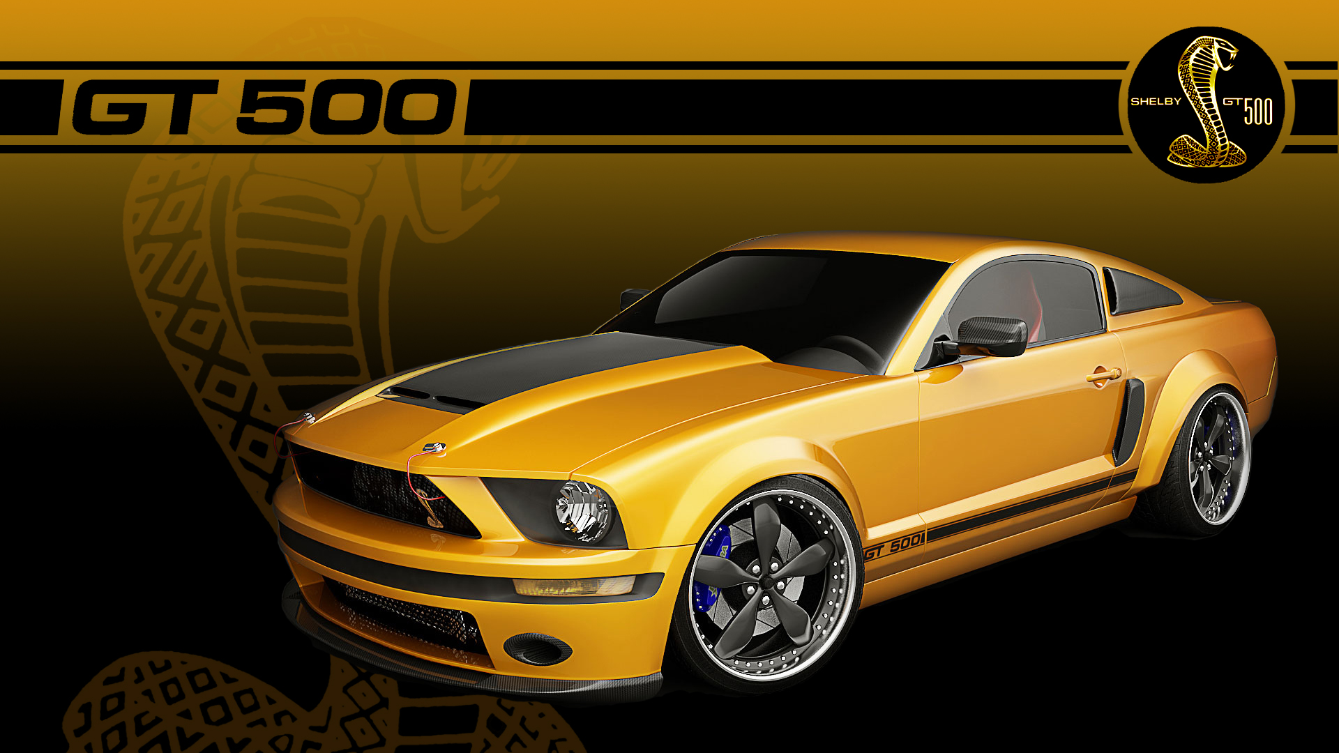 Ford Mustang Shelby Gt Gold Car Vehicle