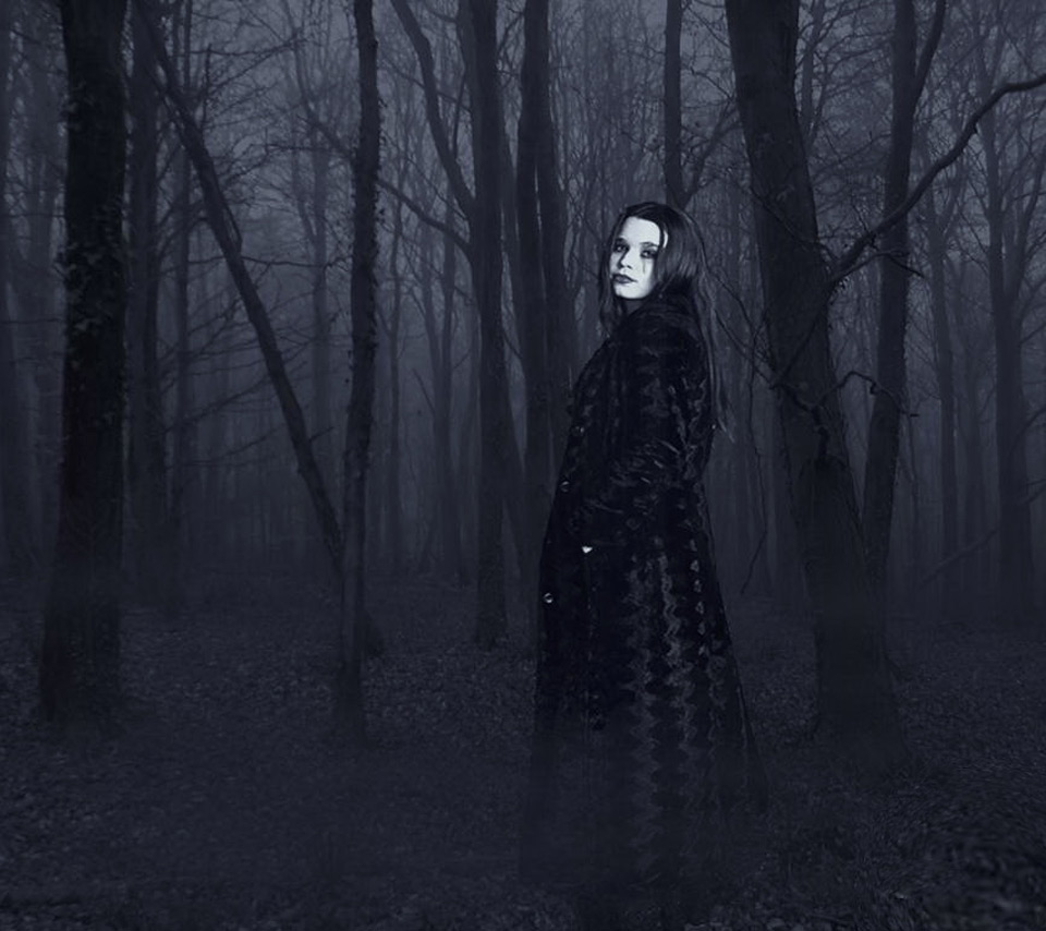 Dark Woman Scary Lady Forest Misty