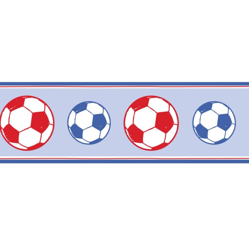 Football Border To Match in Blue and Red by Fun4Walls