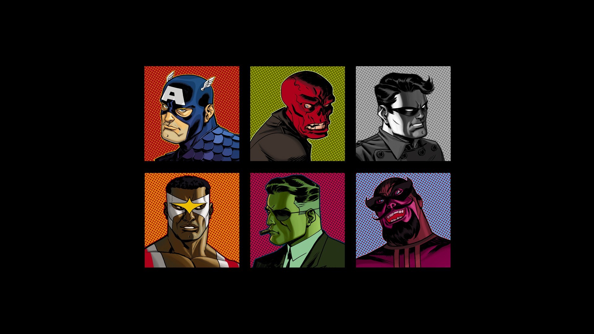 Falcon Ics Captain America Nick Fury Red Skull Wallpaper