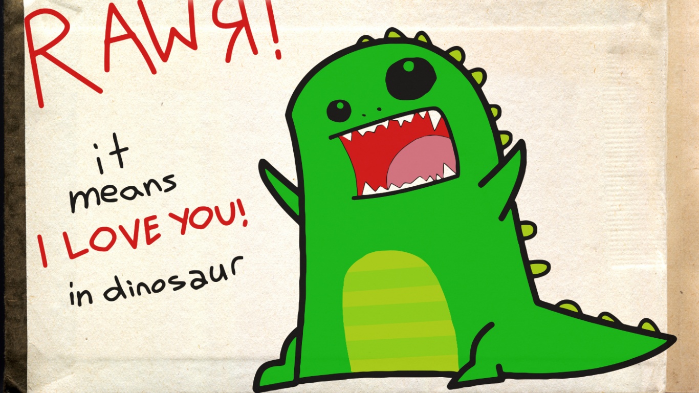 I Love You In Dinosaur Desktop Pc And Mac Wallpaper