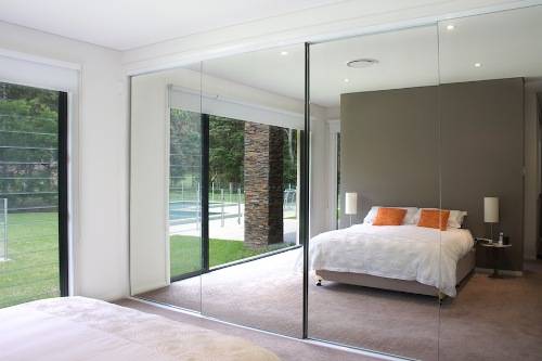 Mirrored Closet Doors Frameless Home Designs Wallpaper
