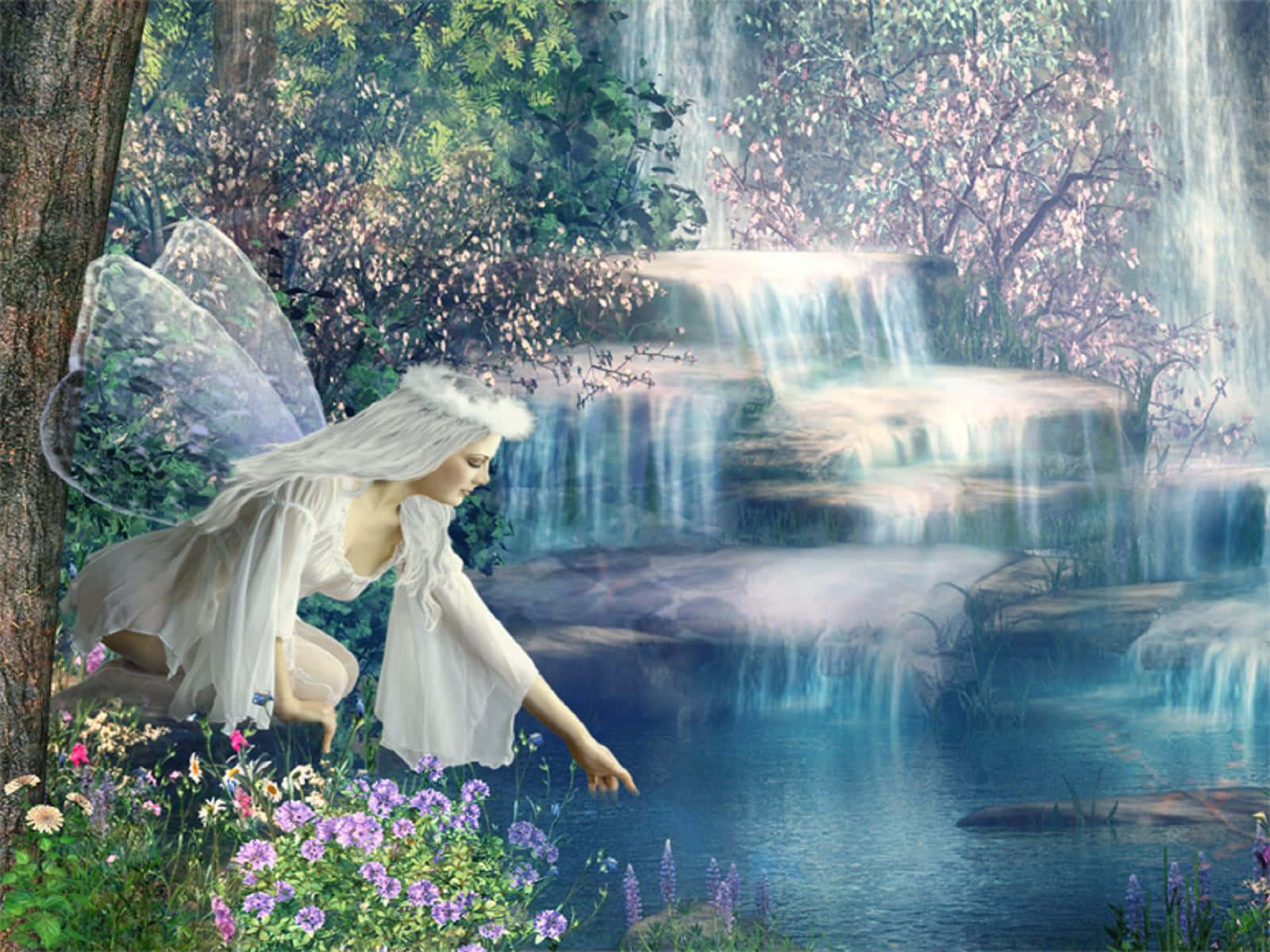 A Magical And Bright Fairy Aesthetic Background Wallpaper
