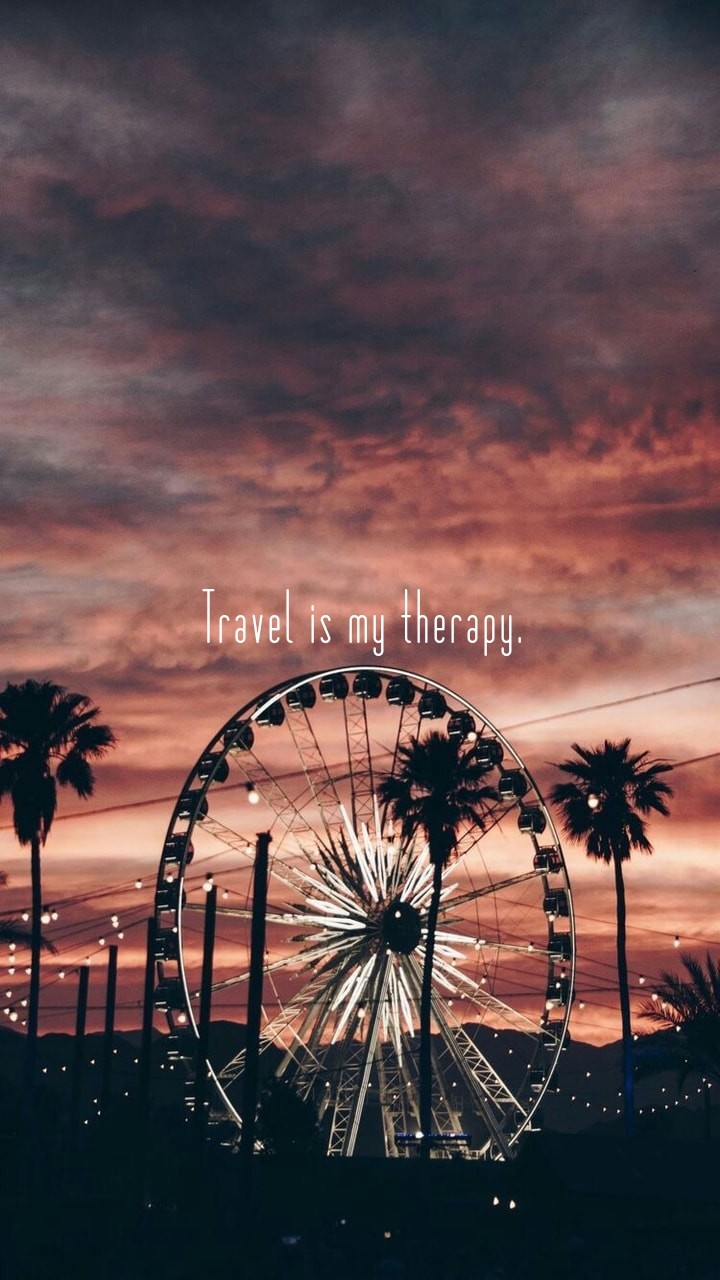 Travel Is My Therapy Phone Wallpaper On We Heart It