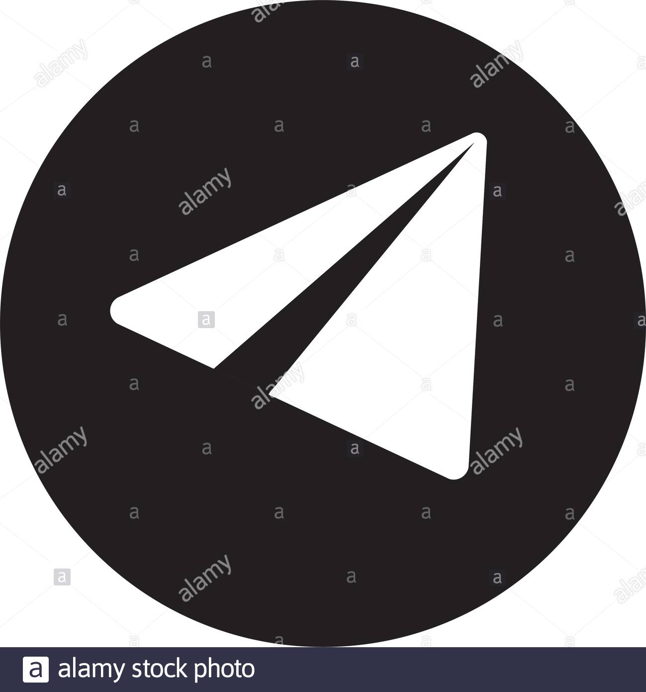 Telegram Instant Messaging Logo Icon Over White Background