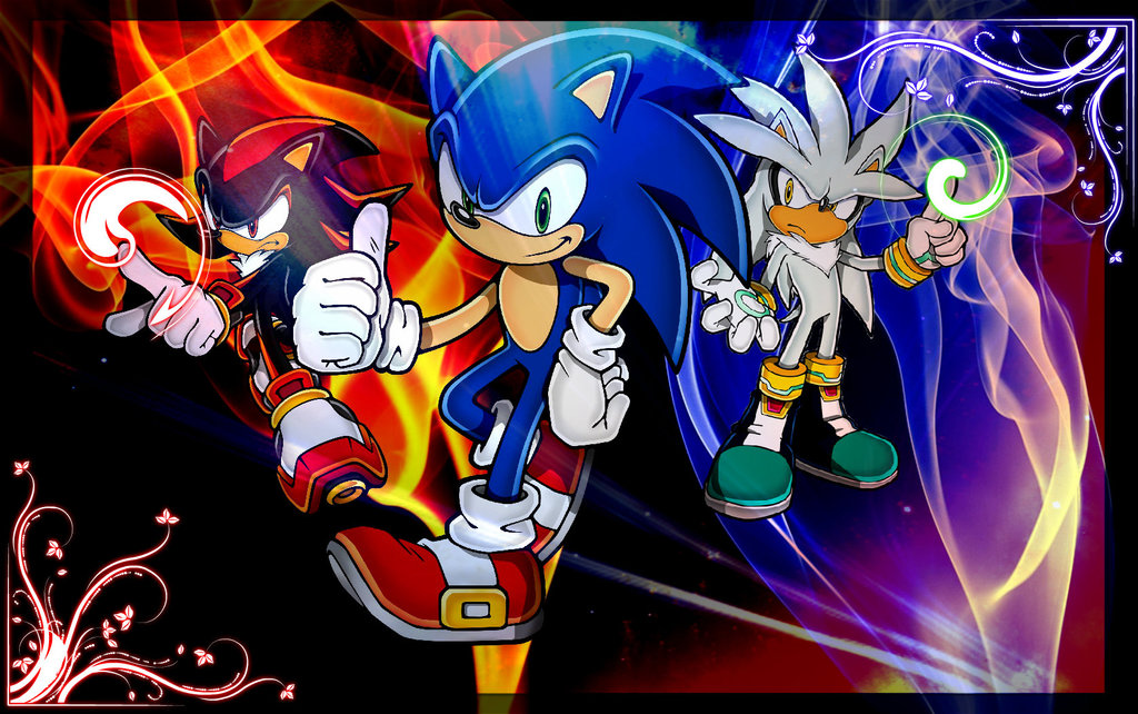 Sonic Shadow and Silver Wallpaper by LaryRose14