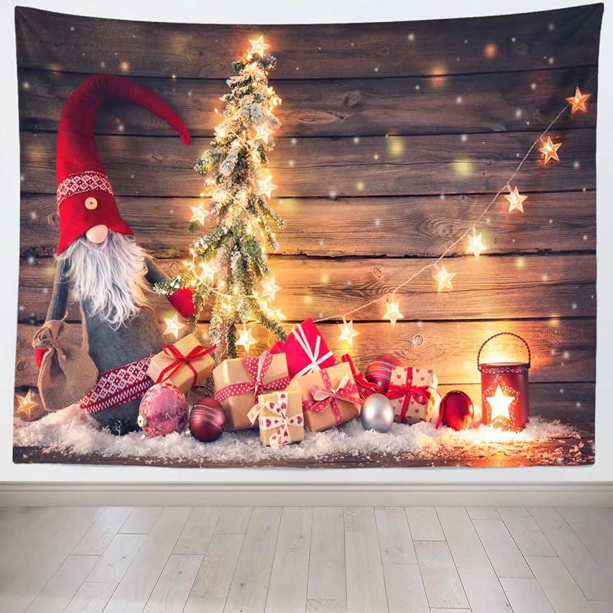 Amazoncom Loccor 7x5ft Christmas Tapestry Photography backdrop