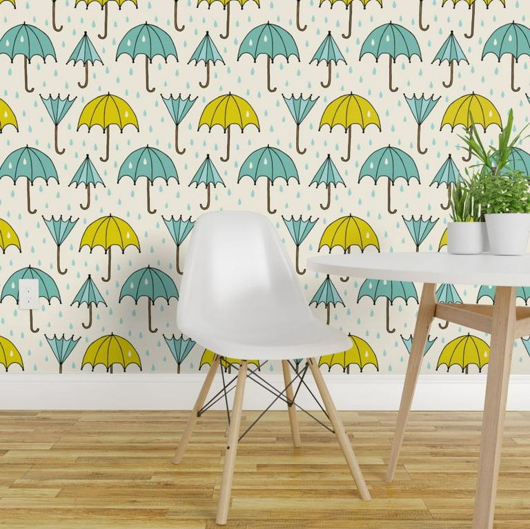 Mercial Grade Wallpaper Swatch Umbrella Day Rain Raindrops