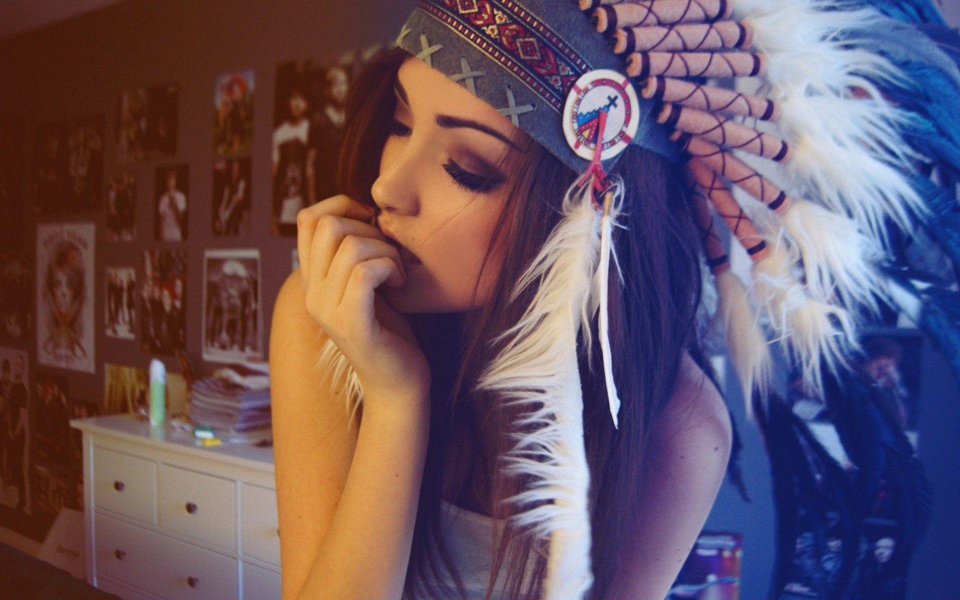 Native American Girl Wallpaper Xfl79qa Picserio