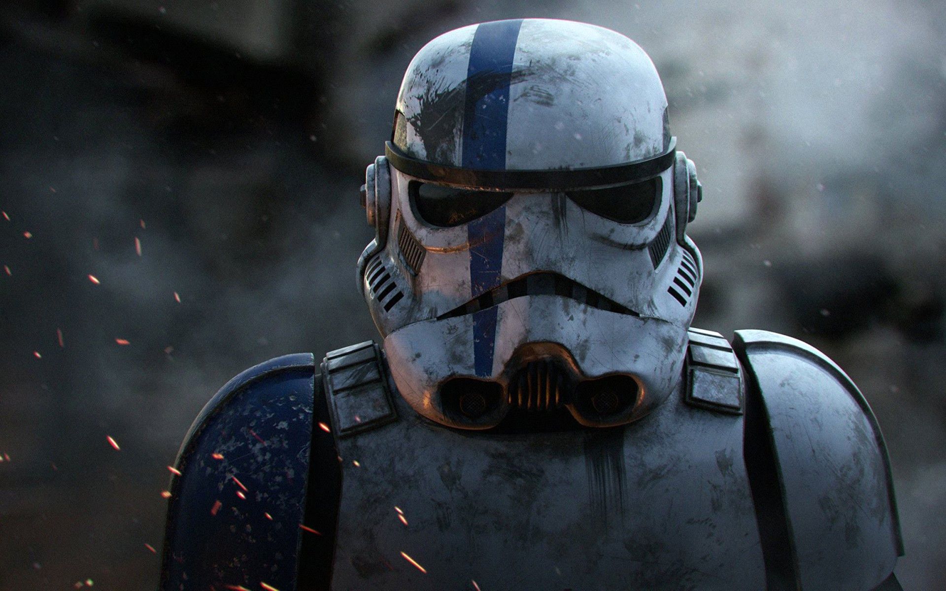 Lovely Wallpaper Stormtrooper Blue Stripe Helmet