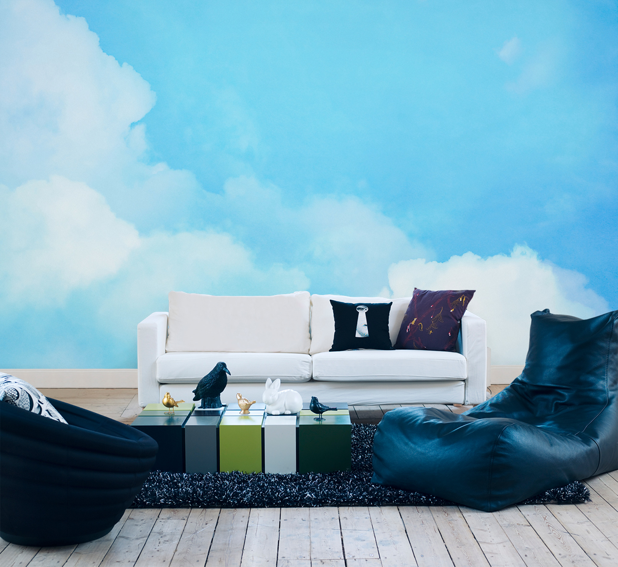 Blue Sky Wallpaper for Walls WallpaperSafari