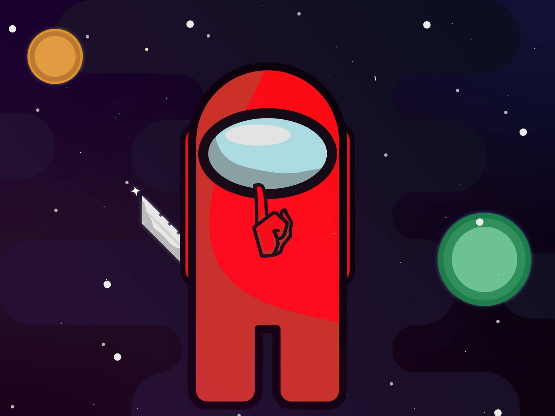 Among Us Space Wallpaper