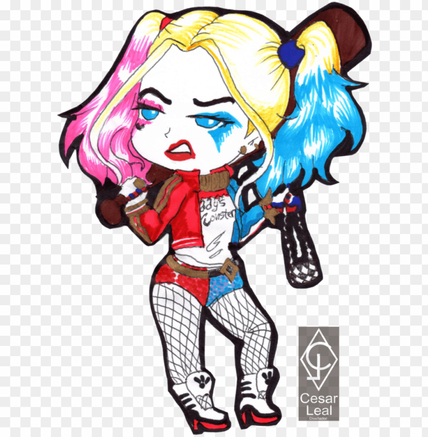 Cute Drawing Of Harley Quinn Png Image With Transparent Background