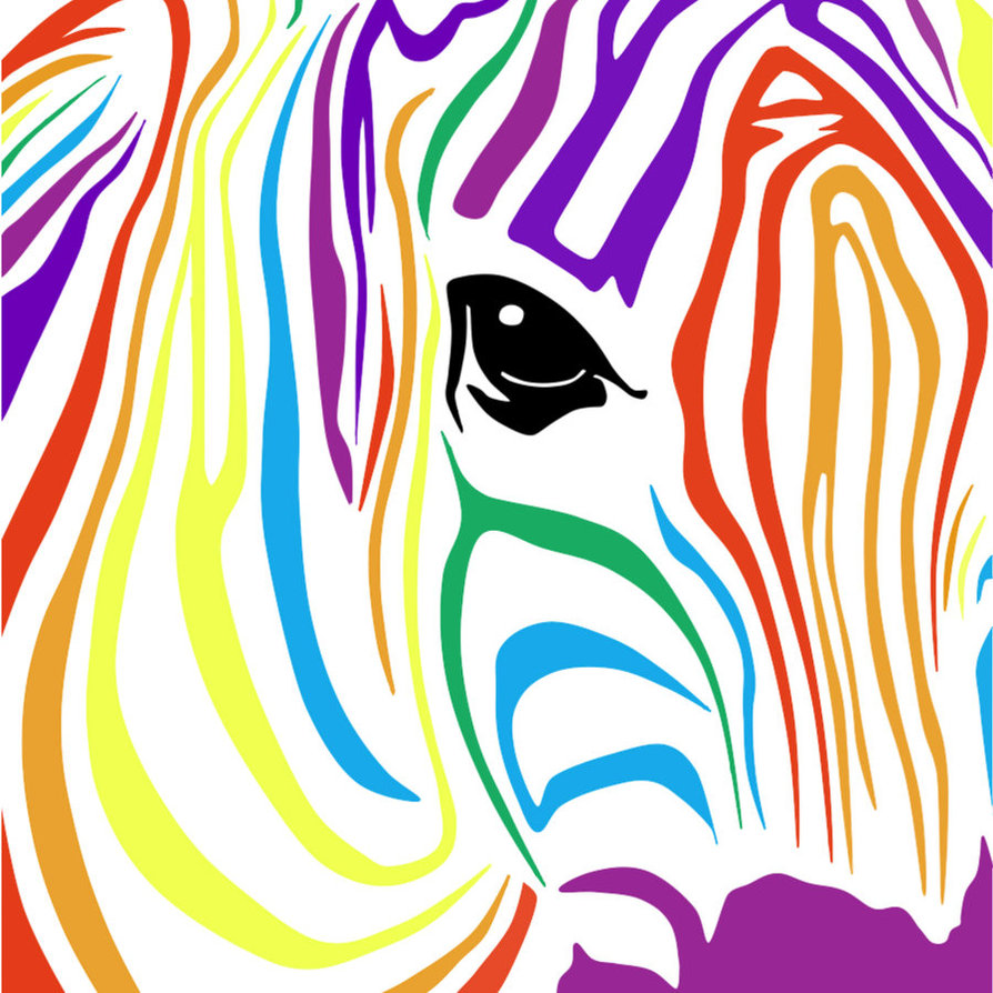 Displaying Image For Rainbow Zebra Background