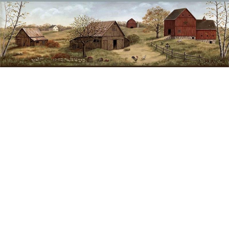 Country Barn Wallpaper Border FFR65391B primitive farm border 800x800
