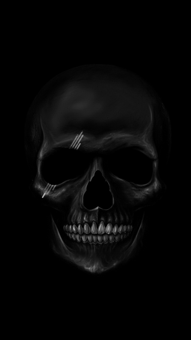Skull Black iPhone Wallpaper iPhone5 Gallery