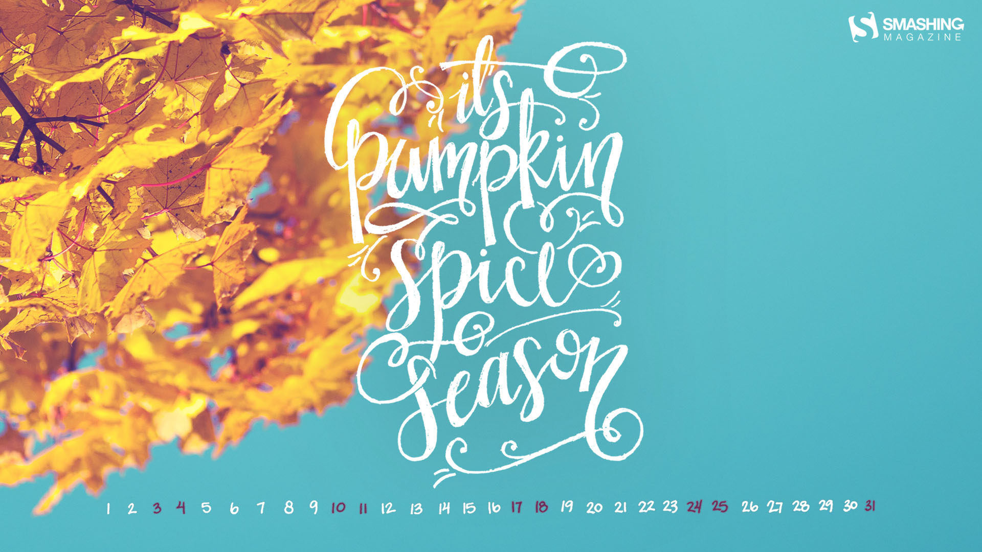Basic October Desktop Calendars Wallpaper