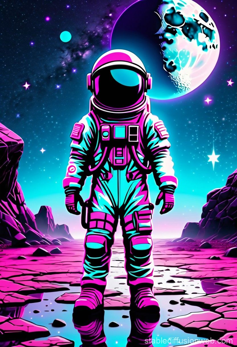 Cartoon Astronaut Wallpaper