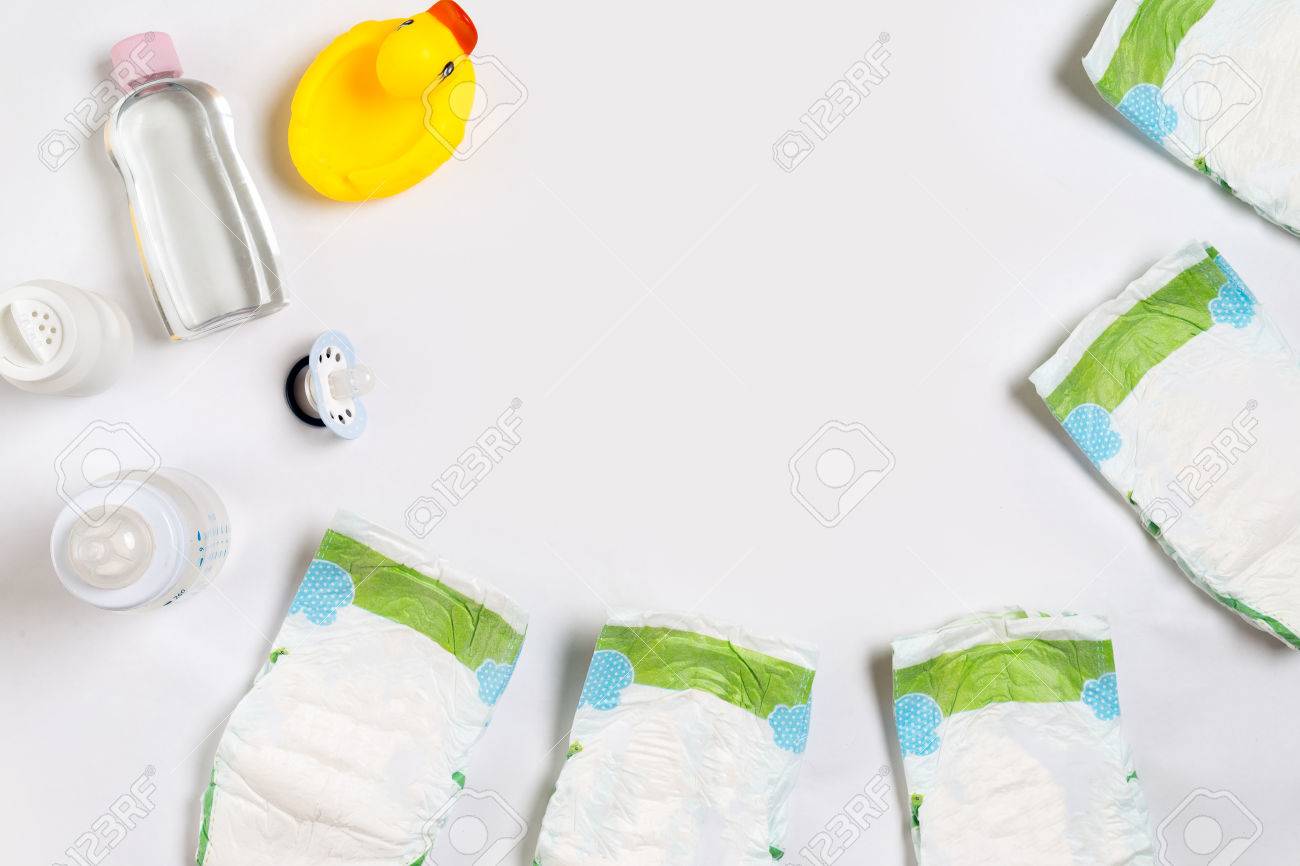 Free download Babies Goods Diaper Baby Powder Cream Shampoo Oil On ...