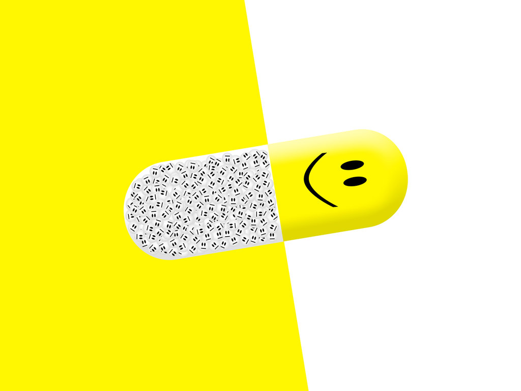 Not so Happy Pill   Wallpaper by Resaturatez on