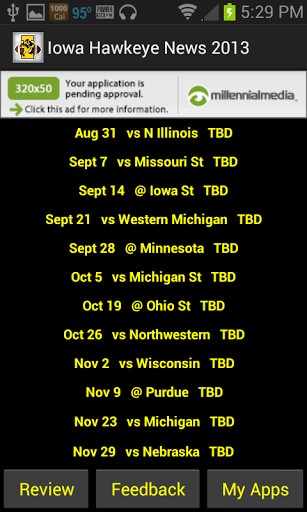 Iowa Hawkeye Football Schedule 2014