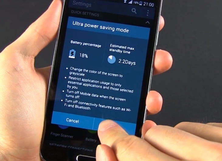 Free download Samsung Galaxy S5 battery life boosting clarified