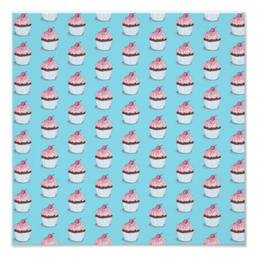 Free download Cute Cupcakes on Blue Background Photograph Zazzle